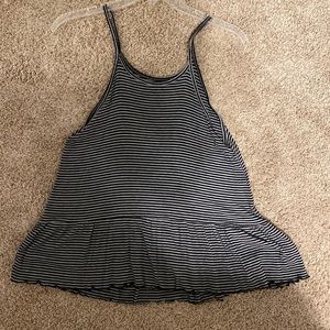Black and white striped tank top